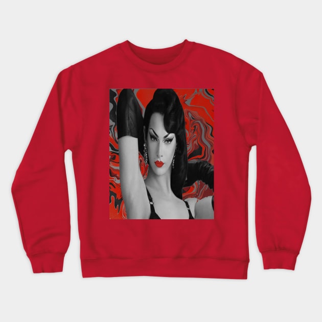 Violet Chachki trippy Halloween design 2 Crewneck Sweatshirt by KalanisArt